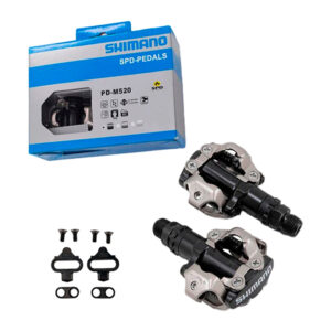 Pedales automáticos Shimano PD-M520 de doble cara | SPD | MTB | Incluye calas SM-SH51